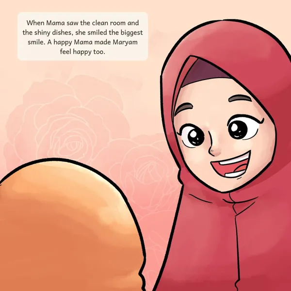 Mama's proud smile